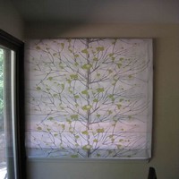 Roman Shade chinoiserie fabric 